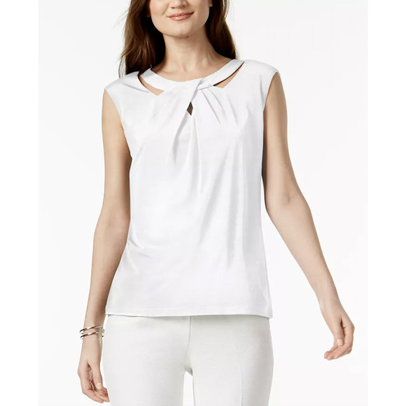 Kasper Tops - NWT KASPER Crossover Cutout Top Size S